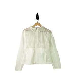 Bomboogie Hooded Lightweight Mesh Jacket w/ Tags, White, Size: 16